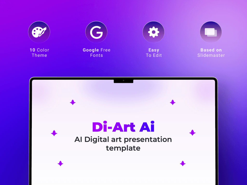 Di-Art AI Digital Art PowerPoint Template