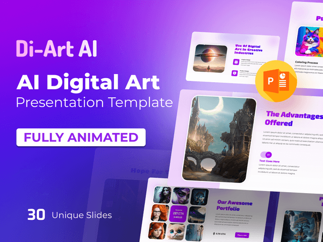 Di-Art AI Digital Art PowerPoint Template