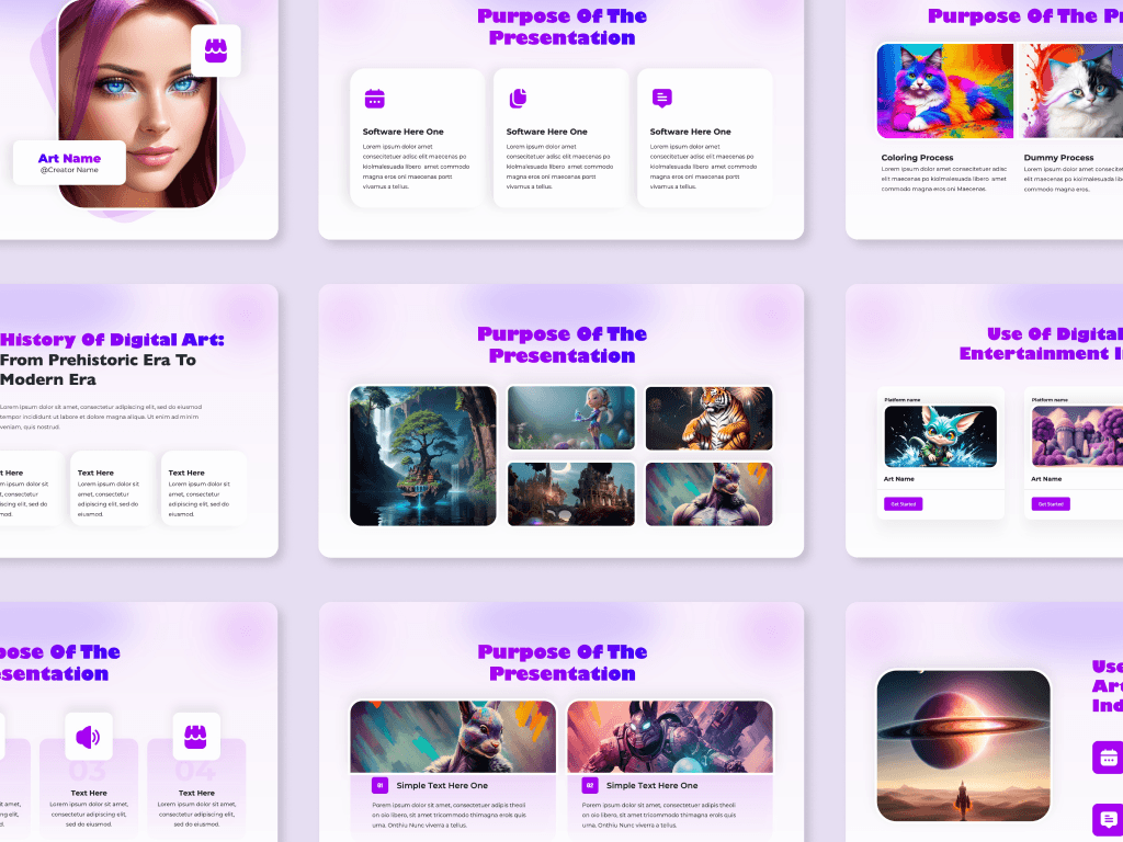 Di-Art AI Digital Art PowerPoint Template