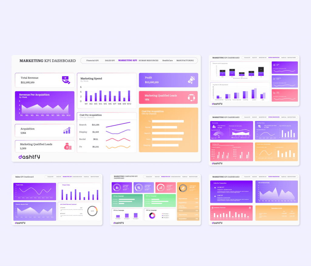 Dashtfy- KPI Dashboard PowerPoint Presentation