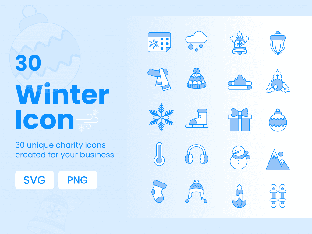 30 Winter Icon Pack