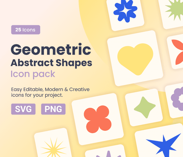 Geometric Abstract Shapes Icon pack