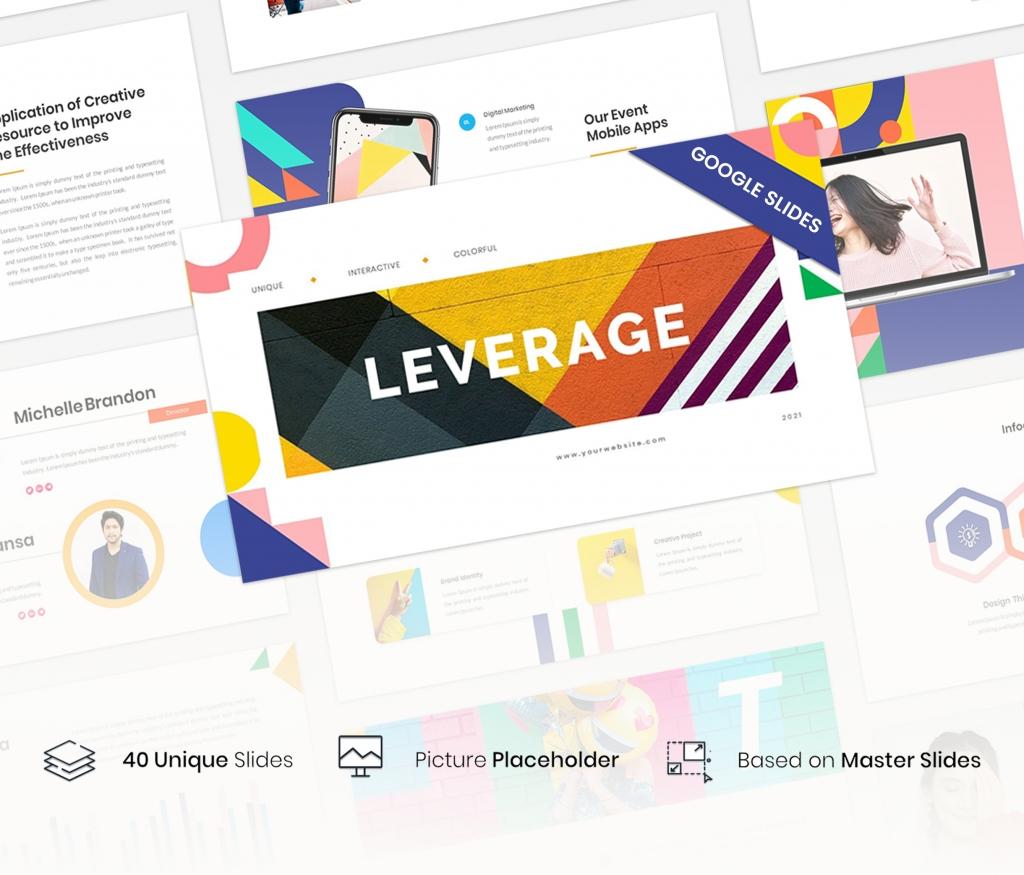 Leverage- Color Geometry Google Slides Presentation