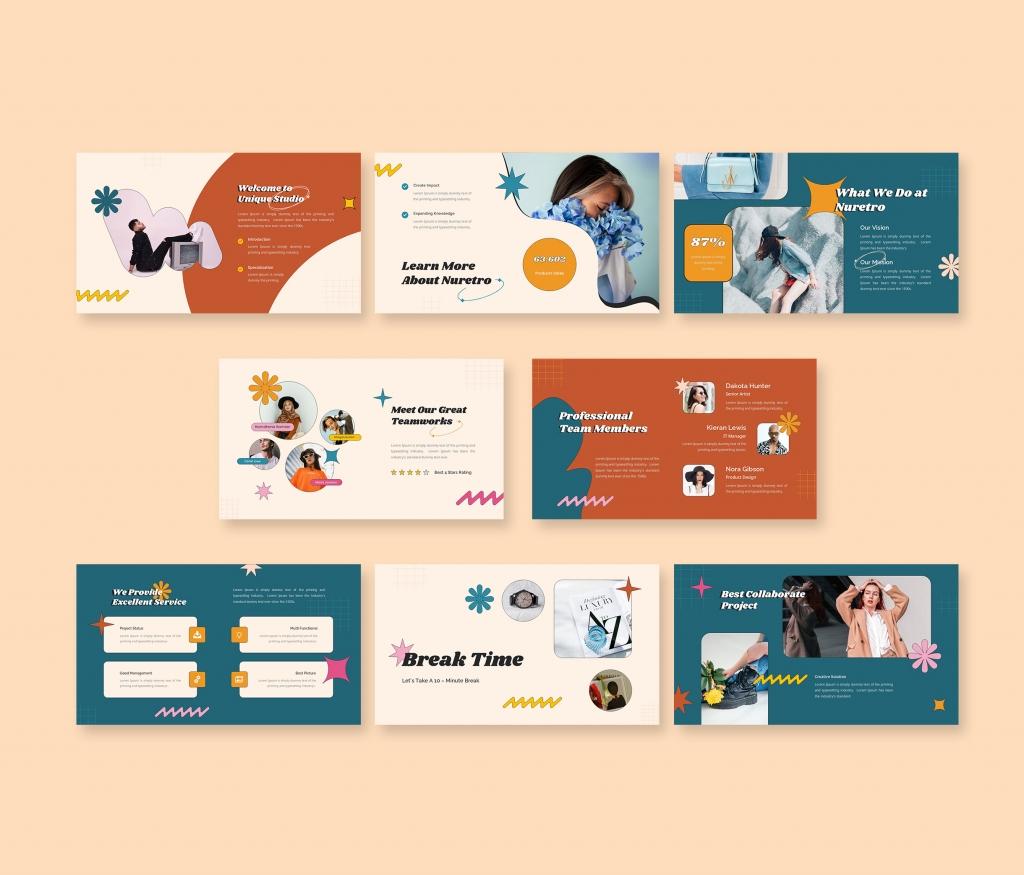 Nuretro- Retro Google Slides Presentation Template