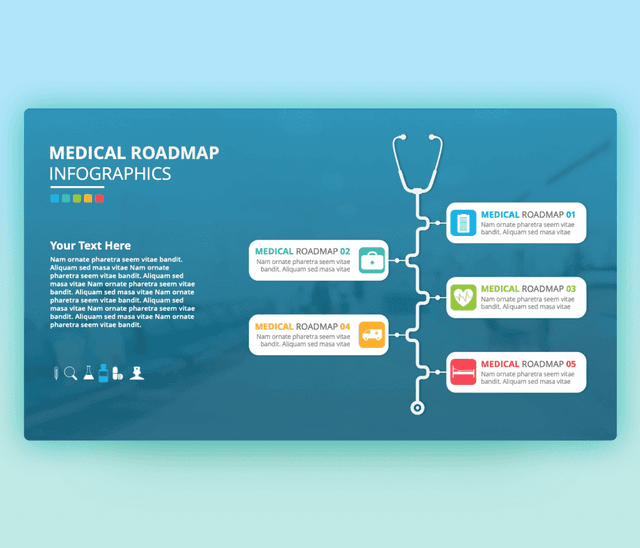 Medical Roadmap Infographic PowerPoint Template