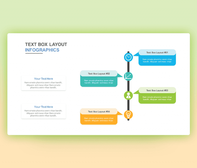 Timeline text box layout