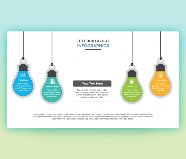 Lamp Text Boxes PPT Templates Free Download