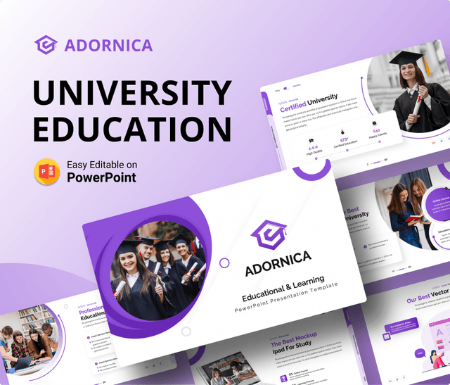 Adornica – University Education PowerPoint Presentation Template