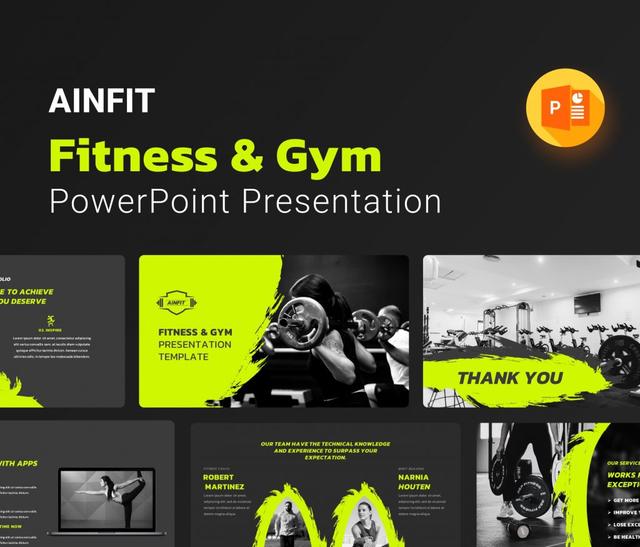 AINFIT Fitness & Gym Presentation Template