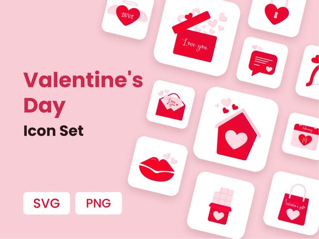 Valentine’s day Icons Set