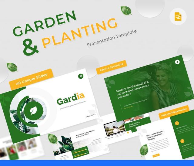 Gardia – Garden & Planting  google slide Presentation Template
