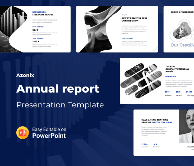 Aznoix – Annual Report PowerPoint Presentation Template