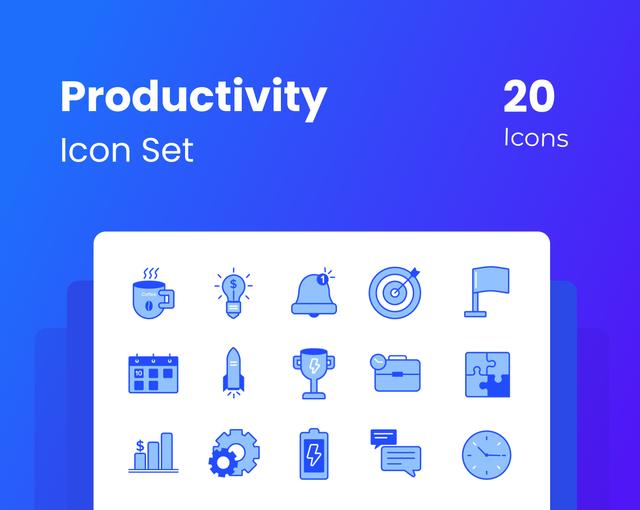 Productivity Icon Set