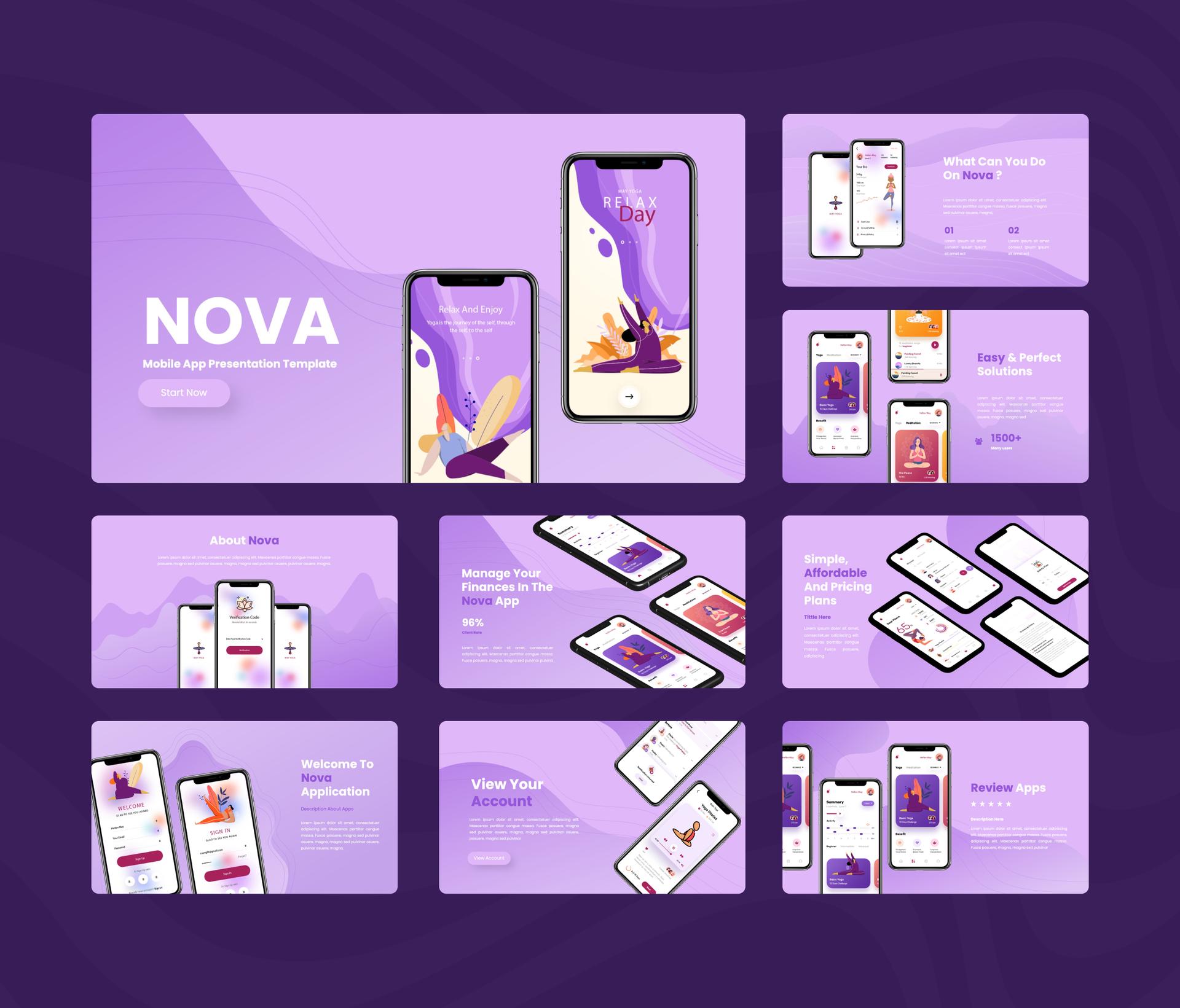 NOVA - Mobile App Presentation Template.