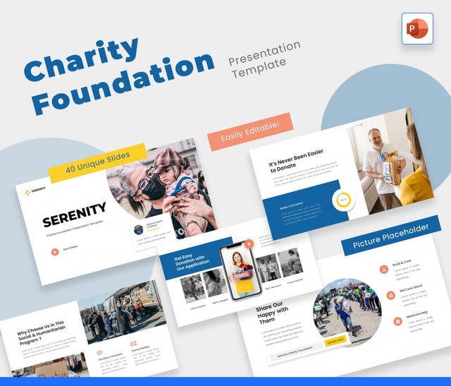 Serenity – Charity Foundation PowerPoint Template
