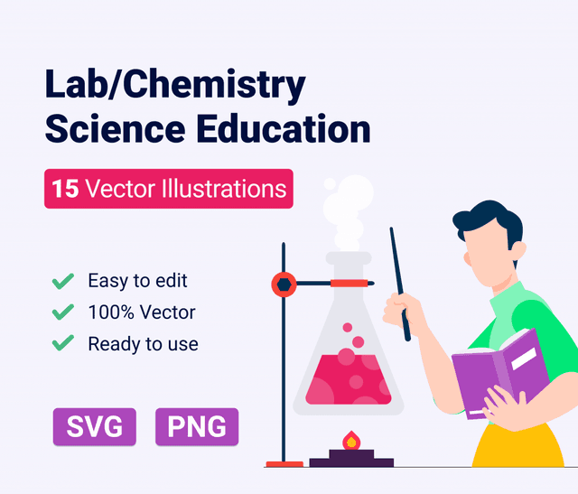 Chemistry Lab Science Education Illustrations