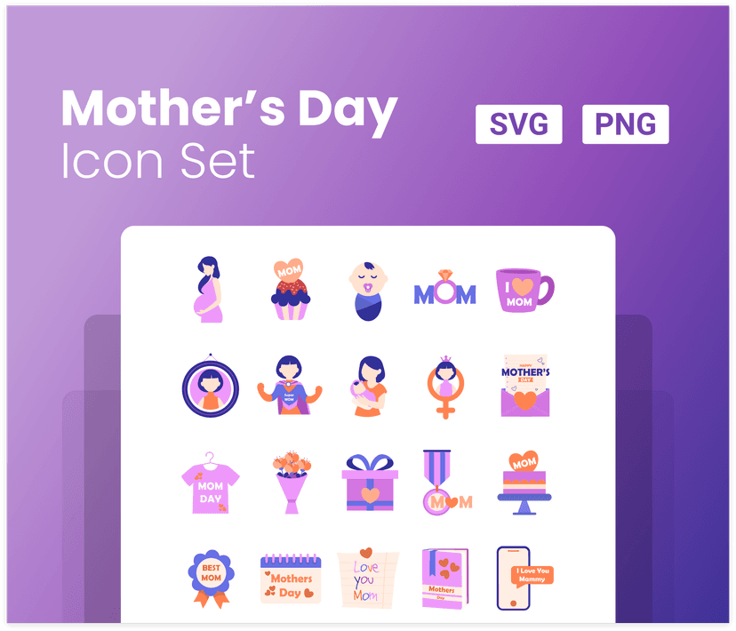 Mother’s Day Icon Set